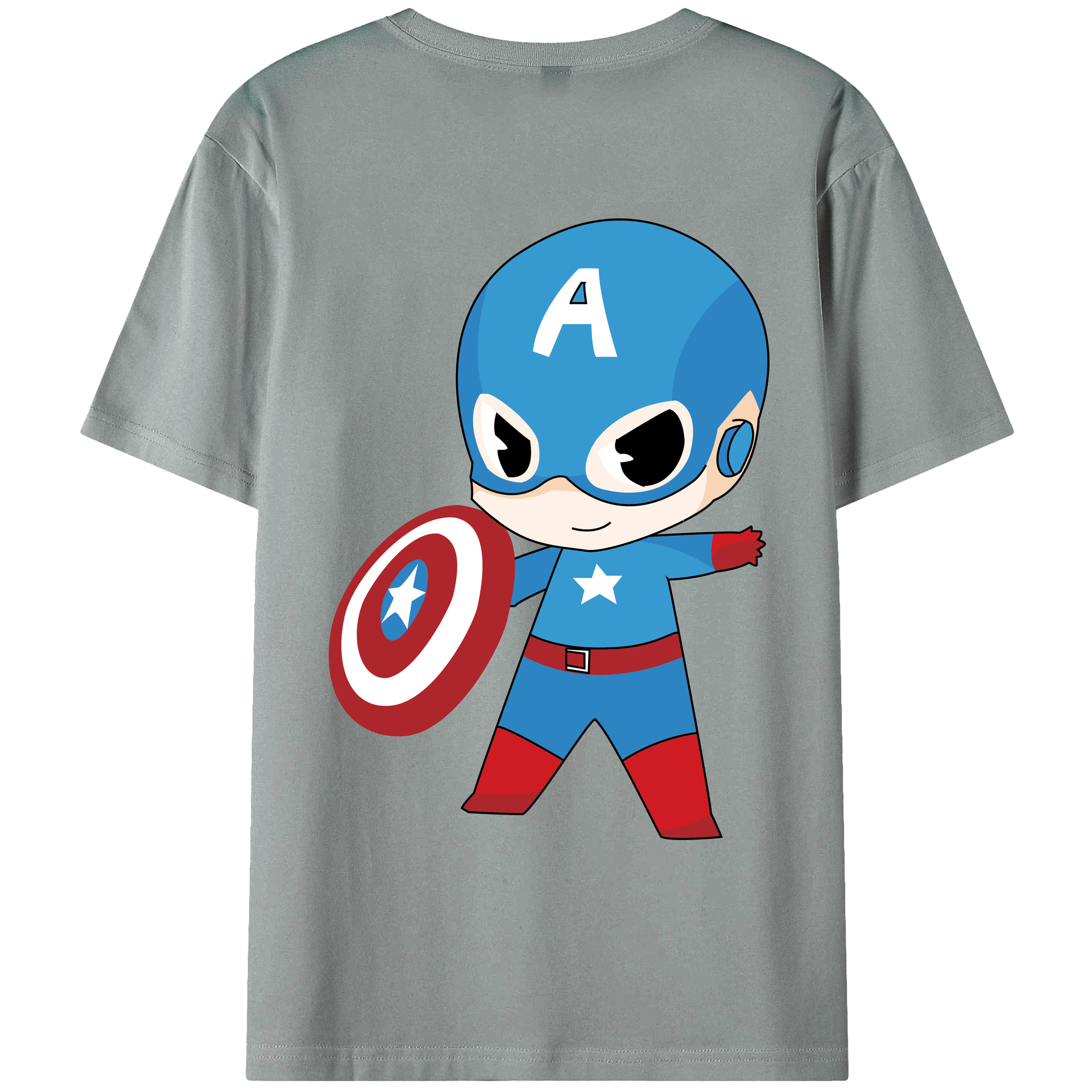 （画像用） アベンジャーズ The Avengers 綿100％ メンズ半袖Tシャツ（バックプリント） 通気性